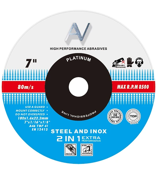 Disco 7" x 1/8 desbaste metal
