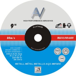 Disco 9" corte metal 3 mm