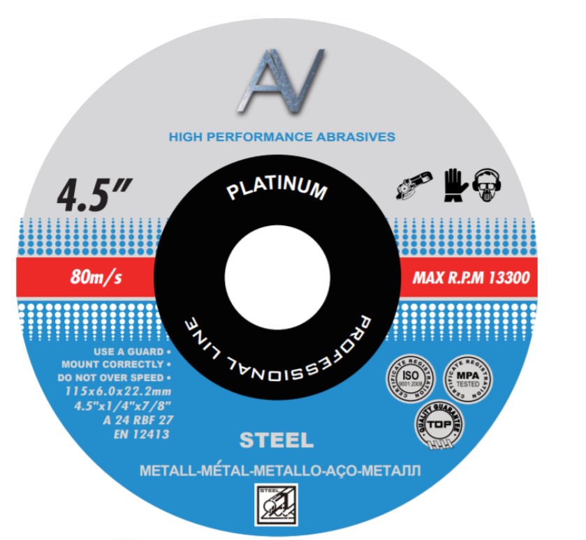 Disco 4 1/2" desbaste metal